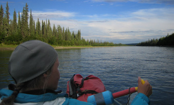 während der Kanureise in Alaska